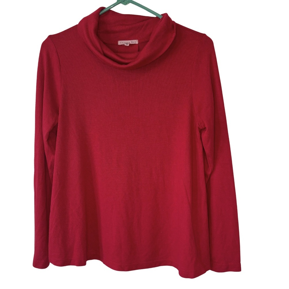 3/$20 Copper Key Red Cowl Neck Long Sleeve Shirt